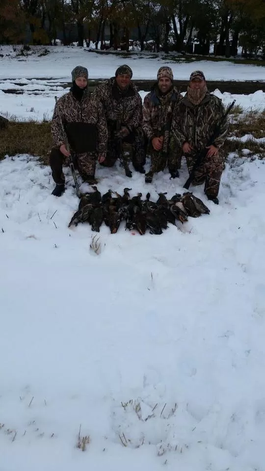 another group quickly reaching their waterfowl hunting limit
